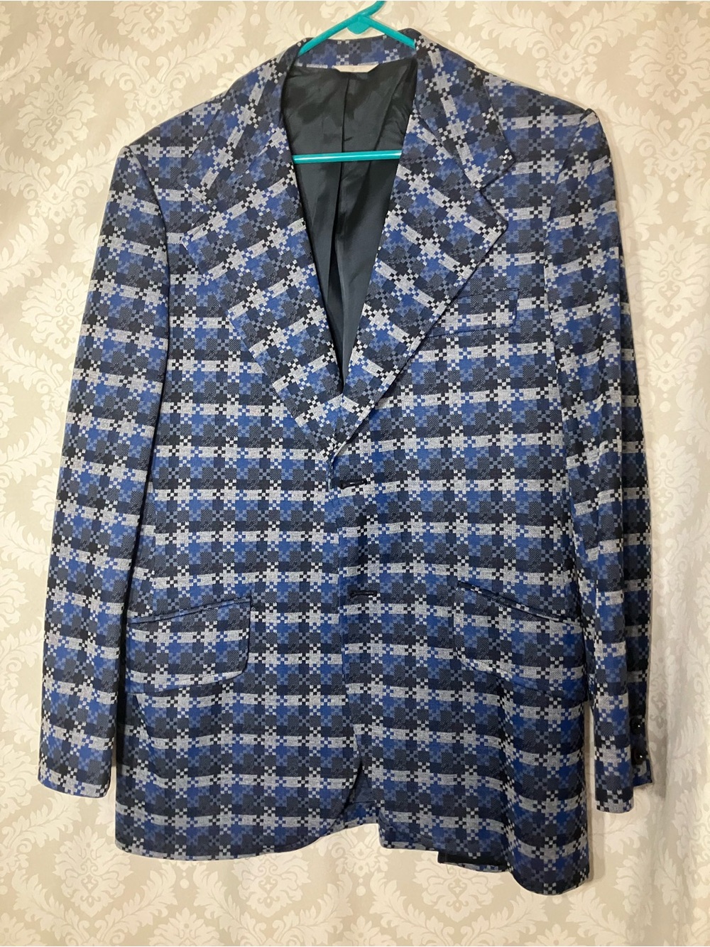 Vintage 70’s Houndstooth Plaid Blazer Medium